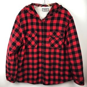 Boston Traders Plaid Hooded Fleece W XL $28